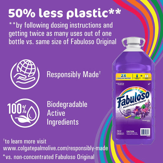 Fabuloso 2X Concentrated Multi-Purpose Cleaner, Lavender – 210 fl. oz.