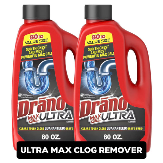 Drano Max Ultra Gel Drain Opener, 2 pk., 160 fl. oz.