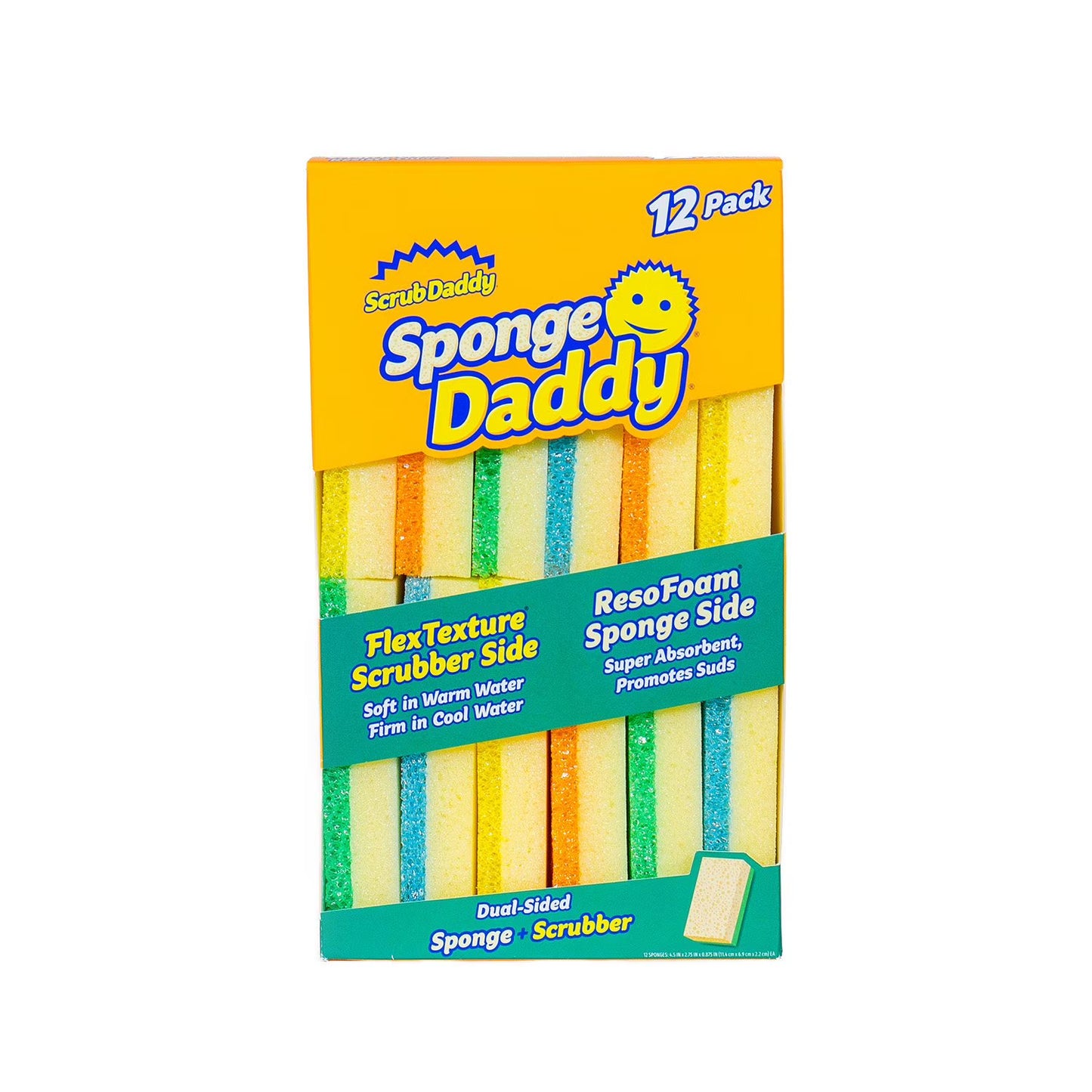 Esponjas de limpieza Scrub Daddy Sponge Daddy, multicolor, 12 unidades.